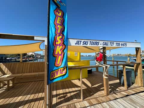 Clearwater Beach Jet Ski Tours check-in area on the waterfront